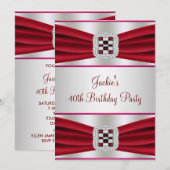 Invitation pour les 40 ans de Red Diamond (Devant / Derrière)