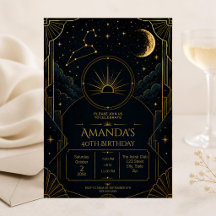 Invitation pour les 40 ans du Lion | Zodiaque Art