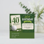 Invitation pour les 40 ans d'un golfeur (Debout devant)