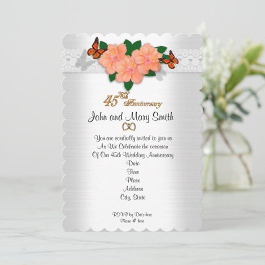 Invitation pour les 45 ans de mariage (Debout devant)