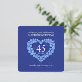 Invitation pour les 45 ans de mariage coeur de sap (Debout devant)