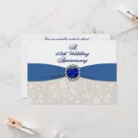 Invitation pour les 45 ans de mariage damassé