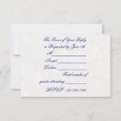 Invitation pour les 45 ans de mariage damassé (Dos)
