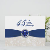 Invitation pour les 45 ans de mariage damassé (Debout devant)