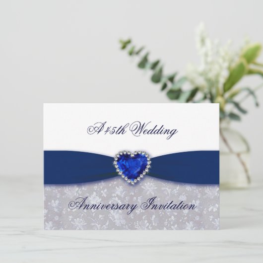 Invitation pour les 45 ans de mariage - Damassé (Debout devant)