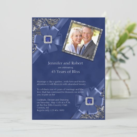 Invitation pour les 45 ans de mariage de Saphir (Debout devant)