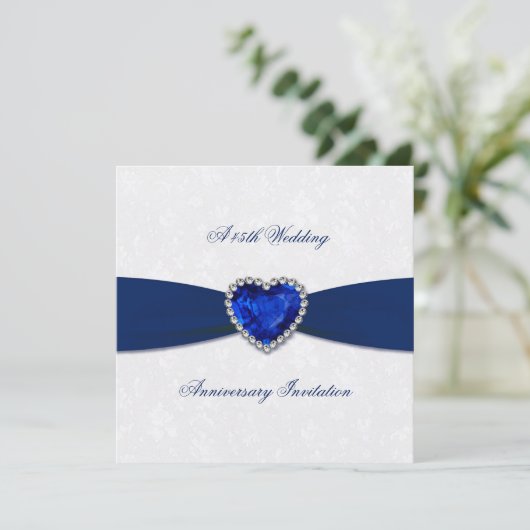 Invitation pour les 45 ans de mariage en Damassé d (Debout devant)