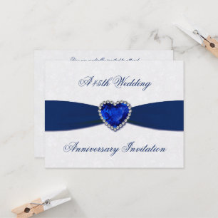 Invitation pour les 45 ans de mariage en Damassé d