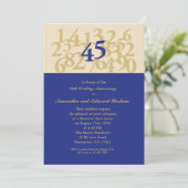 Invitation pour les 45 ans de mariage - Noces de S (Debout devant)