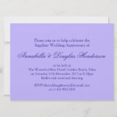 Invitation pour les 45 ans de mariage saphir (Dos)