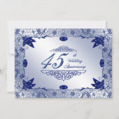 Invitation pour les 45 ans de mariage Saphir 5x7 (Devant)