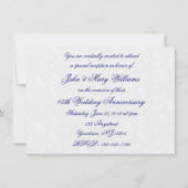 Invitation pour les 45 ans de mariage, thème damas (Dos)