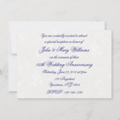 Invitation pour les 45 ans de mariage, thème damas (Dos)