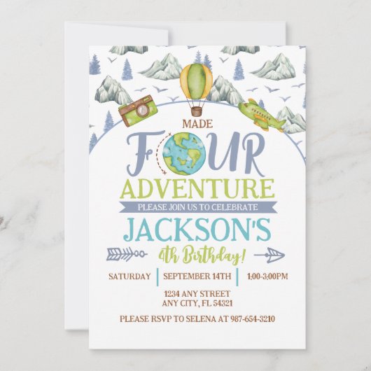 Invitation pour les 4 ans de Made Four Adventure (Devant)