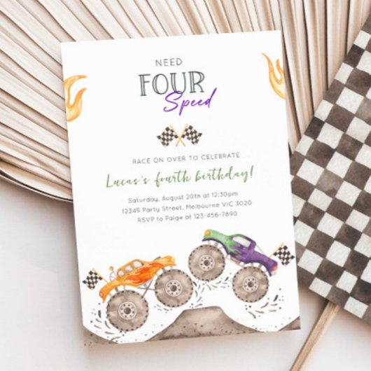 Invitation pour les 4 ans de Monster Truck Need Fo