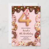 Invitation pour les 4 ans des filles pour l'annive (Devant)