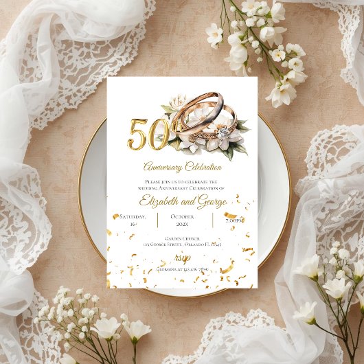 invitation pour les 50 ans