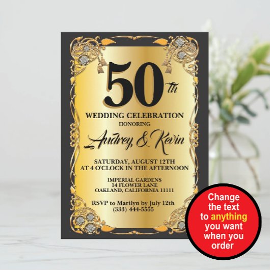 Invitation pour les 50 ans