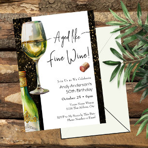 Invitation pour les 50 ans autour d'un vin fin vie