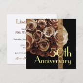 Invitation pour les 50 ans - CHOCOLAT (Devant / Derrière)