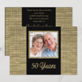 Invitation pour les 50 ans d'anniversaire avec enc (Devant / Derrière)