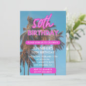 Invitation pour les 50 ans d'anniversaire Palmier (Debout devant)