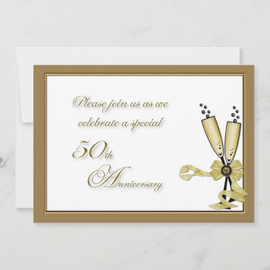 Invitation pour les 50 ans de Champagne (Devant)