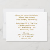 Invitation pour les 50 ans de Champagne (Dos)