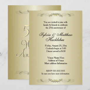 Invitation pour les 50 ans de mariage