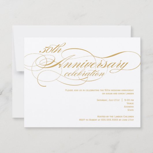 Invitation pour les 50 ans de mariage (Devant)