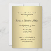Invitation pour les 50 ans de mariage (Dos)