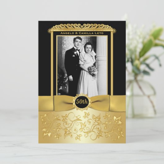 Invitation pour les 50 ans de mariage (Debout devant)