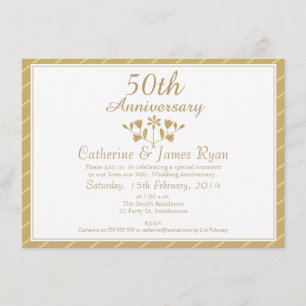 Invitation pour les 50 ans de mariage
