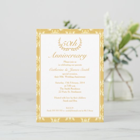 Invitation pour les 50 ans de mariage (Debout devant)