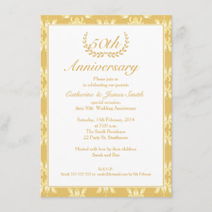 Invitation pour les 50 ans de mariage