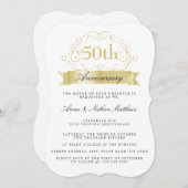 Invitation pour les 50 ans de mariage (Devant / Derrière)