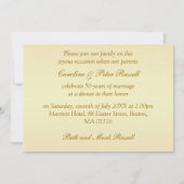 Invitation pour les 50 ans de mariage avec des ros (Dos)