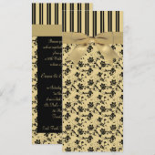 Invitation pour les 50 ans de mariage avec ruban i (Devant / Derrière)