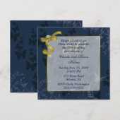 Invitation pour les 50 ans de mariage Blue & Gold (Devant / Derrière)