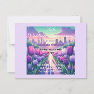 Invitation pour les 50 ans de mariage Cité Florale