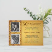 Invitation pour les 50 ans de mariage Damassé 2 Ph (Debout devant)