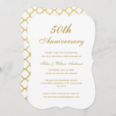 Invitation pour les 50 ans de mariage de mariage e (Devant / Derrière)