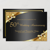 Invitation pour les 50 ans de mariage de noces d'o (Devant / Derrière)