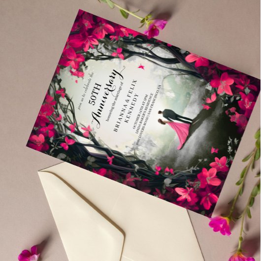 Invitation pour les 50 ans de mariage d'or