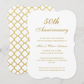 Invitation pour les 50 ans de mariage d'or (Devant / Derrière)