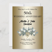 Invitation pour les 50 ans de mariage dorés (Devant)