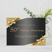 Invitation pour les 50 ans de mariage dorés (Debout devant)