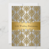 Invitation pour les 50 ans de mariage en Damas Or (Devant)