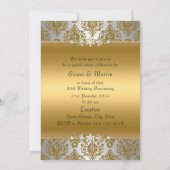 Invitation pour les 50 ans de mariage en Damas Or (Dos)