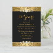 Invitation pour les 50 ans de mariage en feuille d (Debout devant)